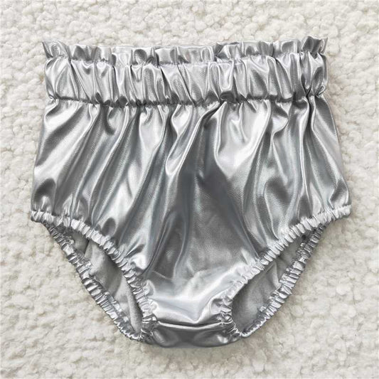 SALES  NEW  Baby Girls Silver Leather Summer Bummies Bottoms