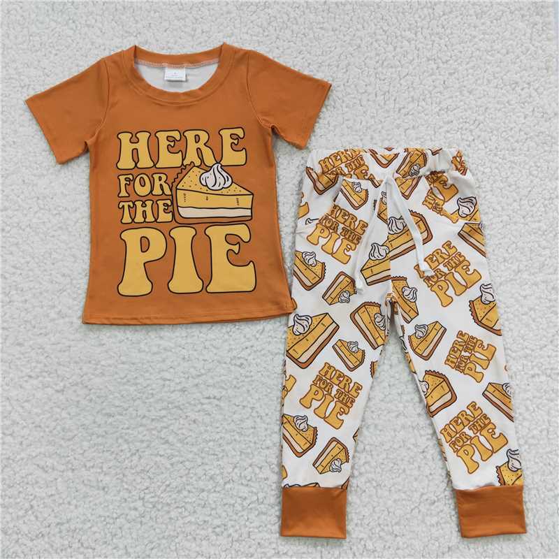 RTS NO MOQ Turkey Thanksgiving Brown Boys Girls Outfit