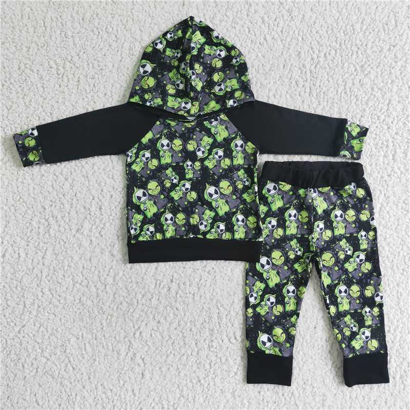 SALES  NEW  Kids Boys Halloween hooded pants sets