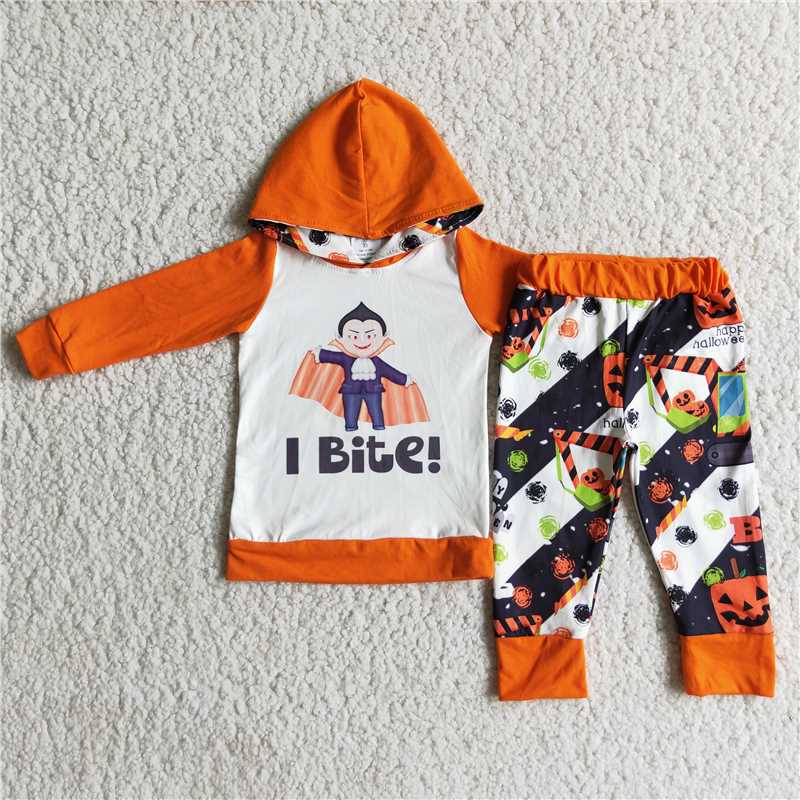 SALES  NEW  KBoys Bite Halloween hoodie set