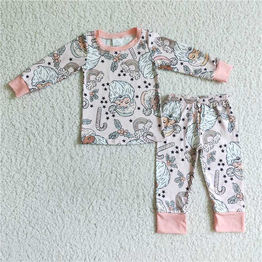 SALES  NEW   Girls pink santa pajamas