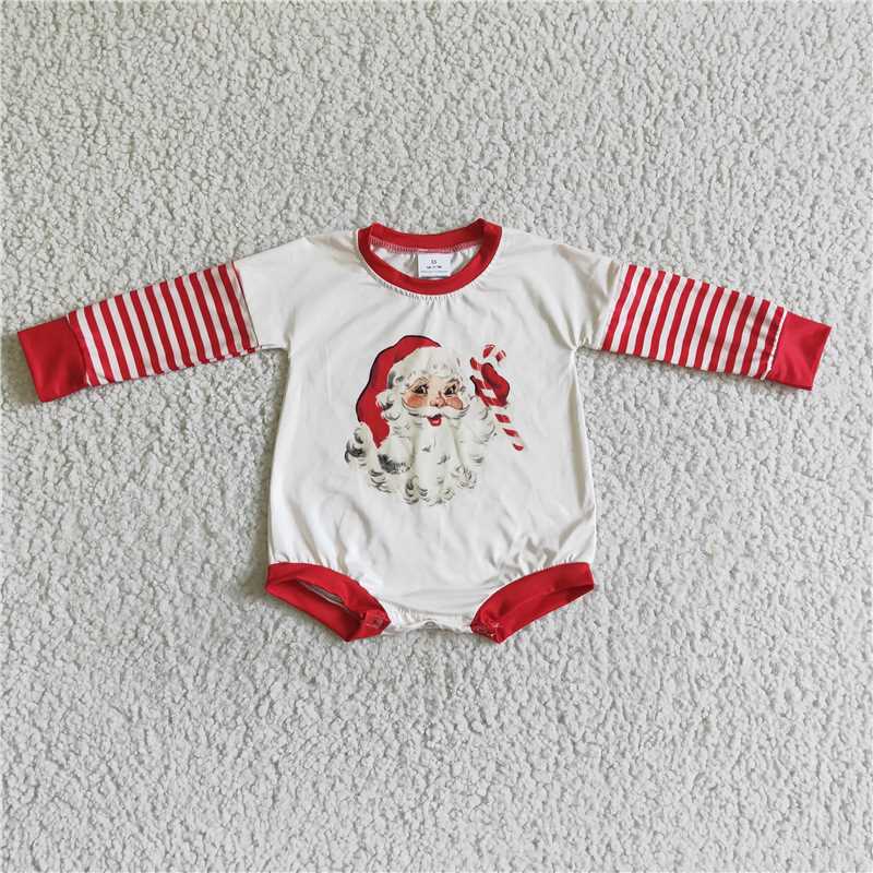 SALES  NEW  Baby girls Christmas santa long sleeve rompers