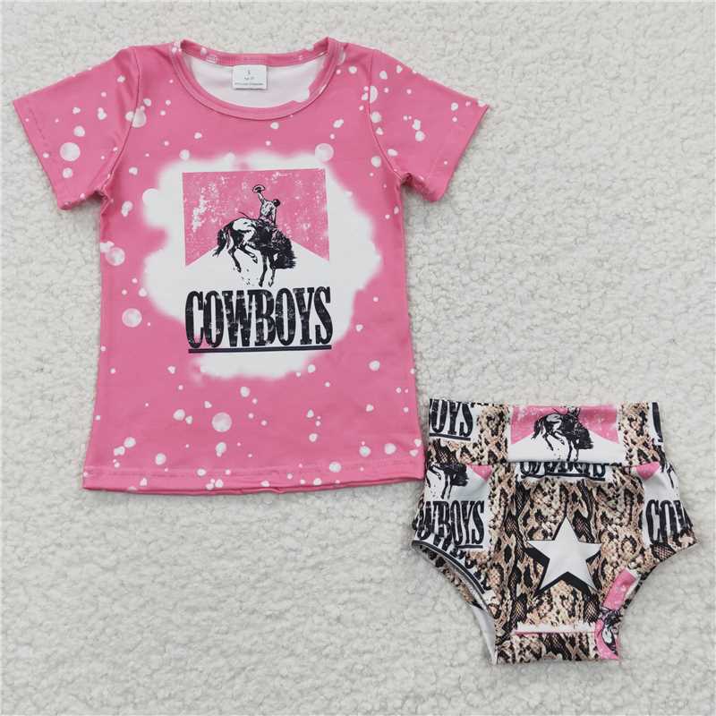 SALES  NEW  Sibling Baby Girls Western Top Bummies Outfits Sets