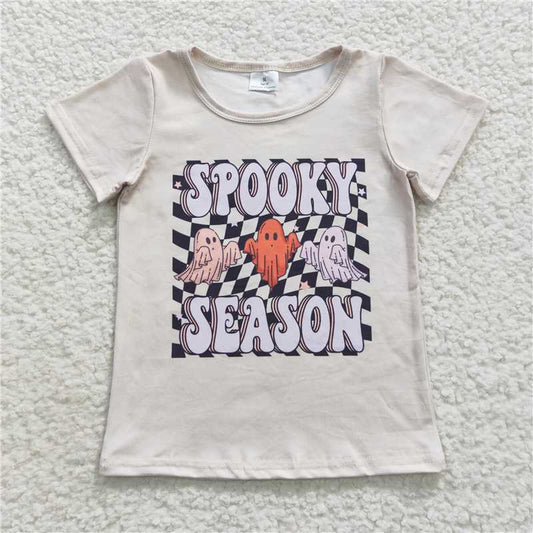 SALES NEW Baby Kids Spooky Halloween Season Tee Shirts Tops Cute Ghost Design for Children's Halloween Costume Party