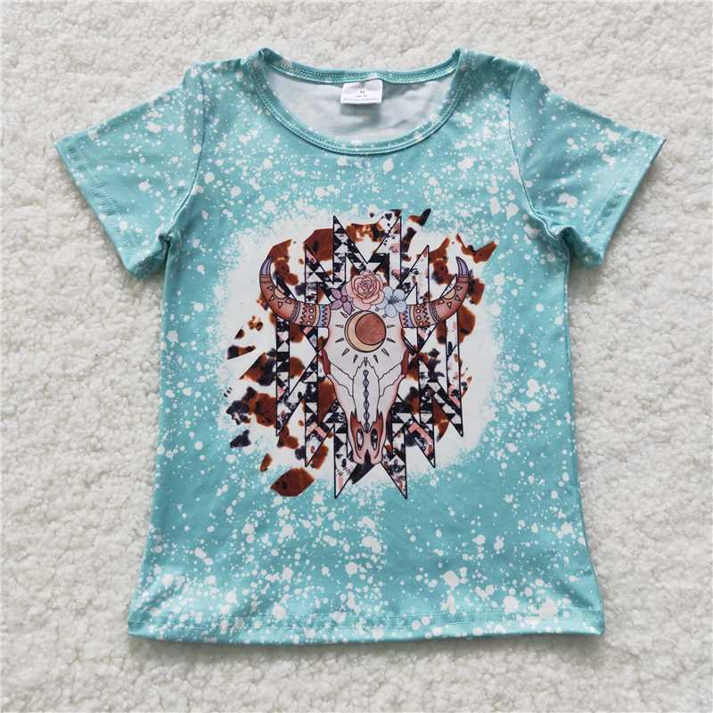 SALES NEW Baby Girls Western Cow Print Short Sleeve Shirt Cute Farm Theme Top for Little Ones