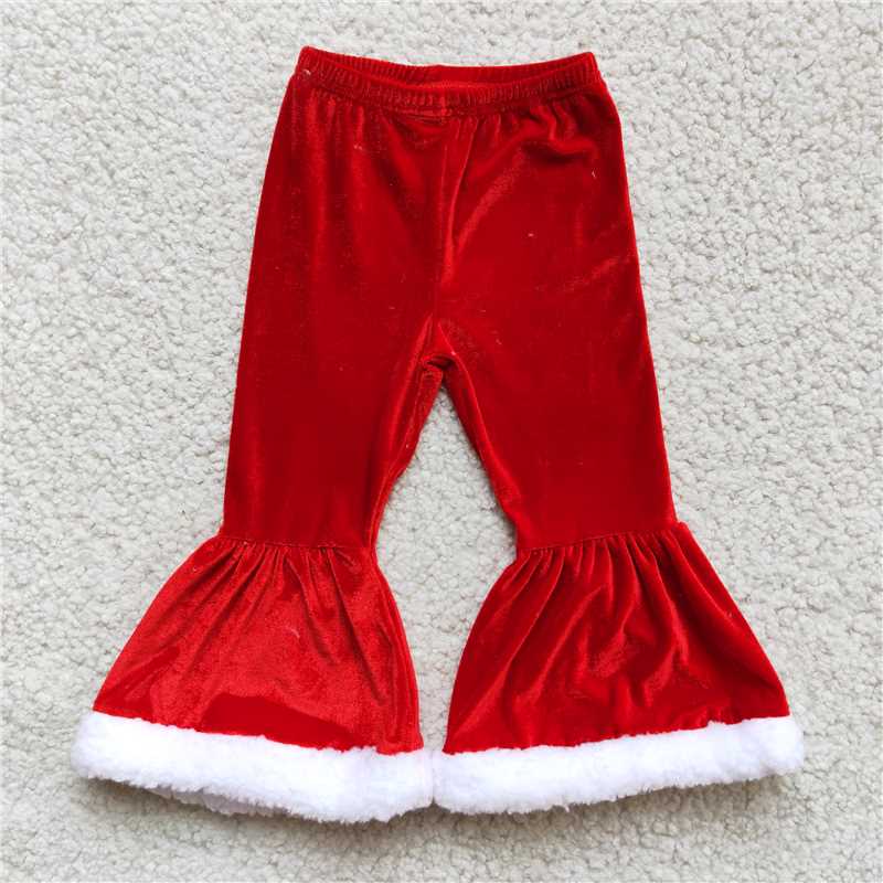 RTS NO MOQ P0631 P0630 A4-10 Christmas Skinny Flared Pants
