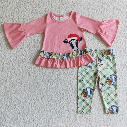 SALES  NEW  Pink Christmas heifer legging sets