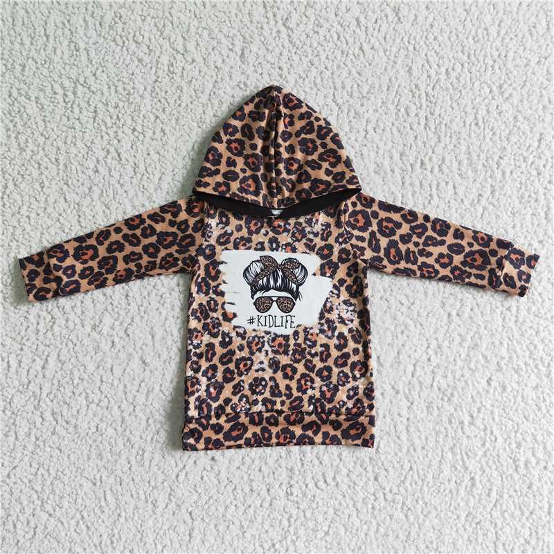 RTS NO MOQ Children's hooded long-sleeved top