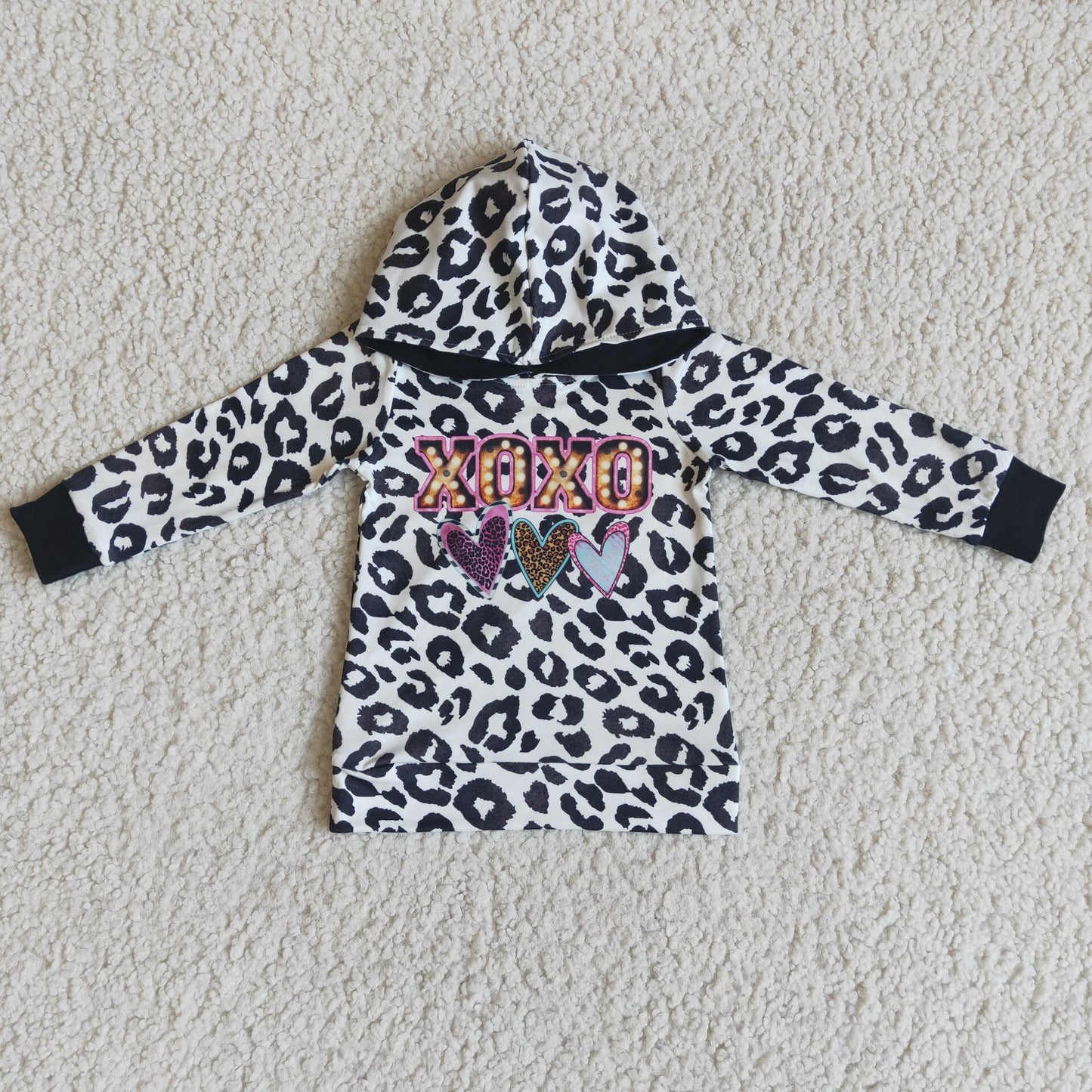 SALES  NEW Hoodie xoxo leopard tops