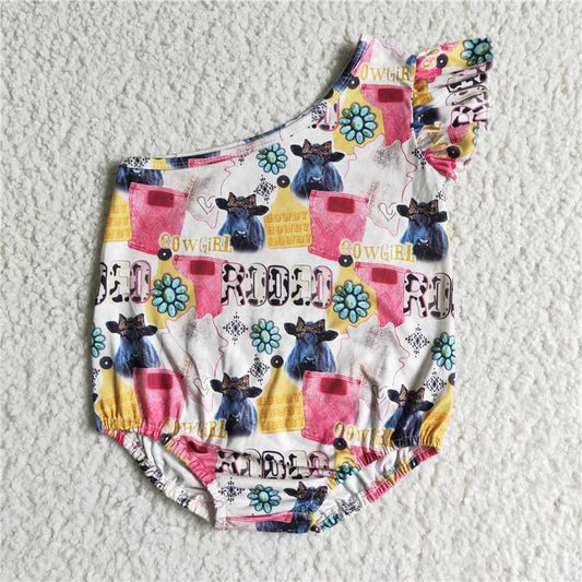 SALES NEW Baby Girls Rodeo Pink Rompers Cute Baby Girl Cotton Rompers for Infants Baby Girl Clothing Rompers