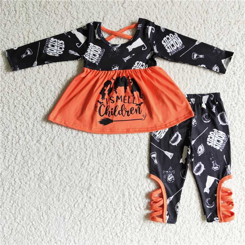 SALES  NEW Baby Halloween Witch Holiday Legging Sets Kids' Costume Outfit Toddler Girls' Dress up Clothes for Parties And Photoshoots