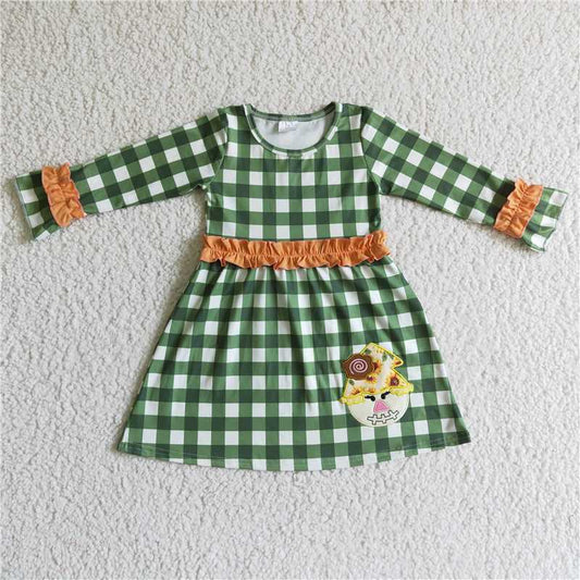 SALES  NEW Baby Girls Halloween Scarecrow Knee-Length Dresses Cute Costume for Toddlers Kids' Party Wear Outfit