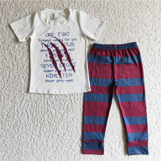 SALES  NEW  Baby boys Halloween one two stripe pants clothes sets