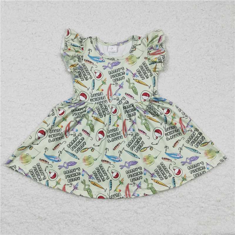 SALES NEW Baby Girls Green Fishing Pearl Dress Elegant Toddler Girls with Pearl Detailing