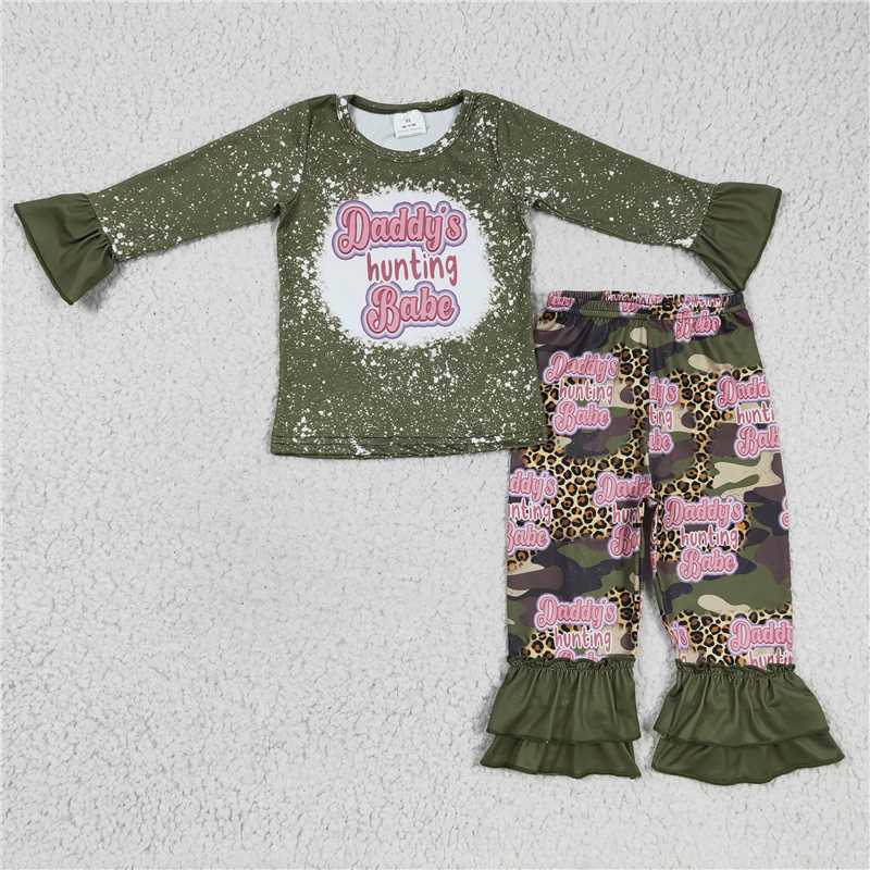 SALES  NEW Baby Girls Letter Print Ruffle Pants Set Cute Outfit for Infants Toddler Girls Clothing Set