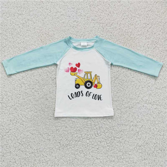 SALES  NEW  Baby Boys Love Tractor Long Sleeve shirts tops