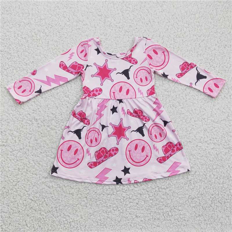 SALES NEW Baby Girls Western Pink Valentine's Day Dresses Cute Heart Print Cotton Rompers for Infants