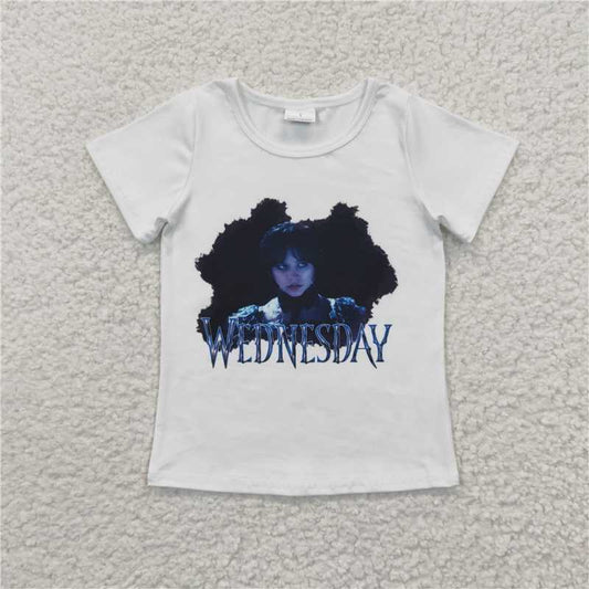 SALES NEW Baby Girls White Short Sleeve Tee Shirts Tops for Spring Summer Casual Cotton Blend Comfortable Fit Infant Outfit