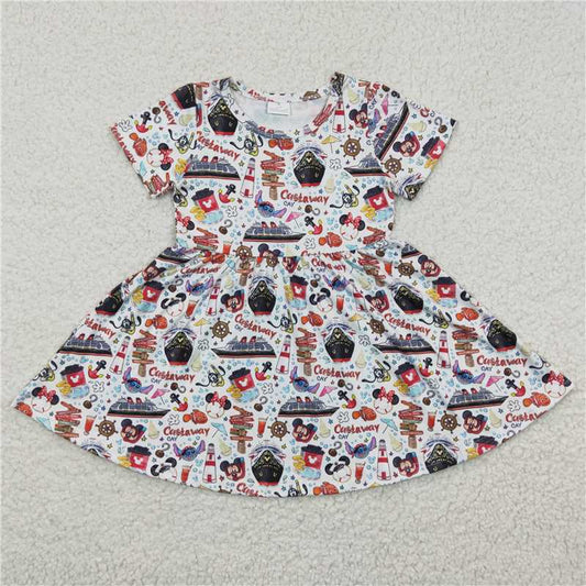 Cute Clothes 	 GSD0290 Baby Girls White Knee Length Dresses