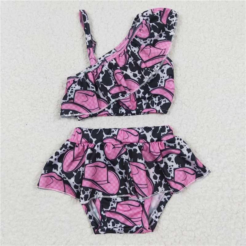 RTS NO MOQ baby girl clothes Short Skirt Set & Swimsuit