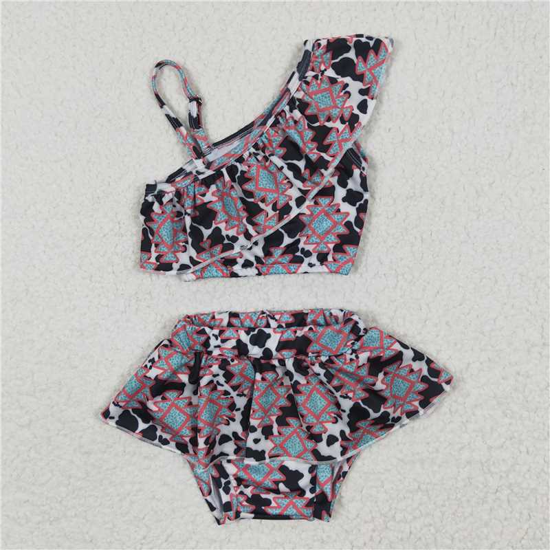 RTS NO MOQ baby girl clothes Short Skirt Set & Swimsuit