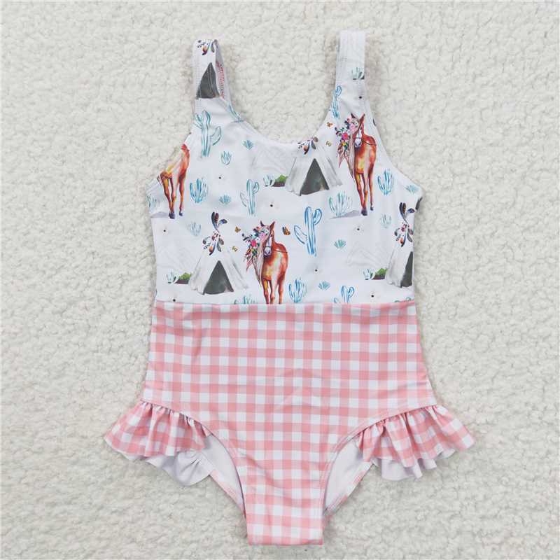 RTS NO MOQ baby girl clothes Short Skirt Set & Swimsuit