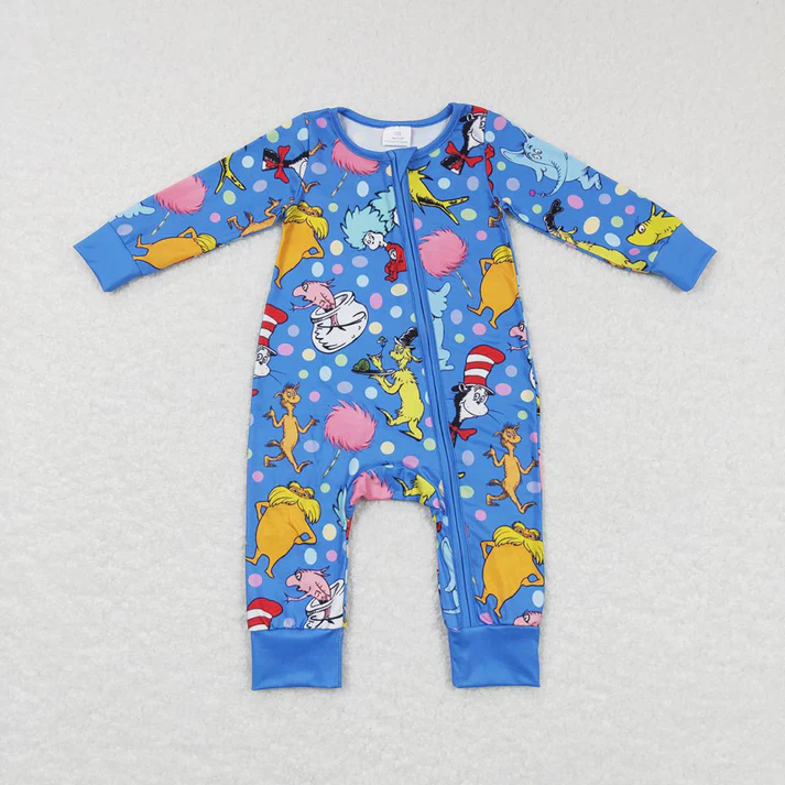 RTS NO MOQ Baby Girls Dr seuss Long Sleeve Dress & Romper& top