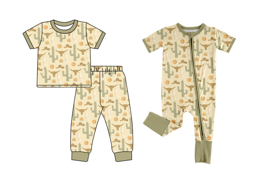 4.28 custom each style moq 5eta 4-6week Sibling Sisters catcus baby boy short sleeve pants sets and rompers match family design
