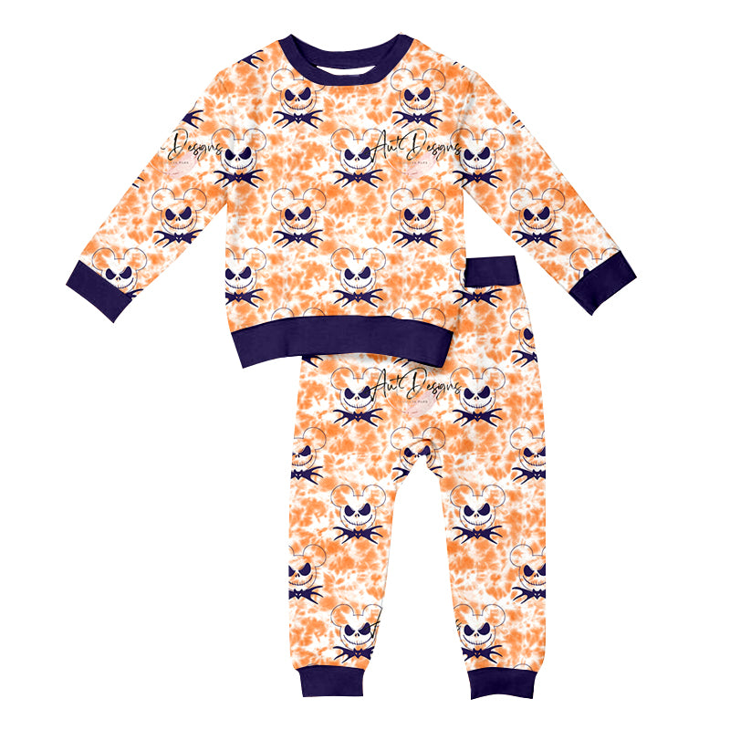 6.10 custom each style moq 5eta 4-6week baby boy clothes orange long sleeve pants sets