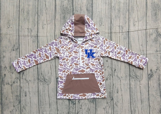 Custom moq 5 mix size milk silk baby boys clothes team camouflage summer hooded long sleeve top-25.11.20
