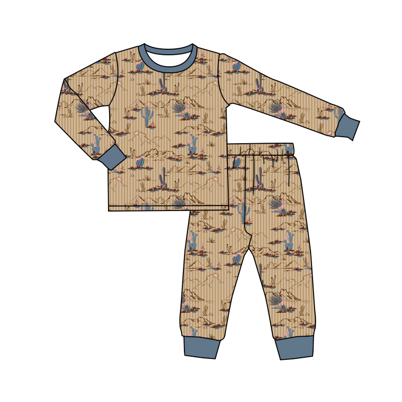 8.31 custom each style moq 5eta 4-6week Sibling Sister catcus baby boy sets and rompers match family design