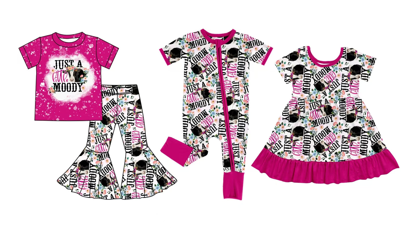12.5 custom each style moq 5eta 4-6week Sibling Sister MODDY baby girl sets and dress and rompers match family design
