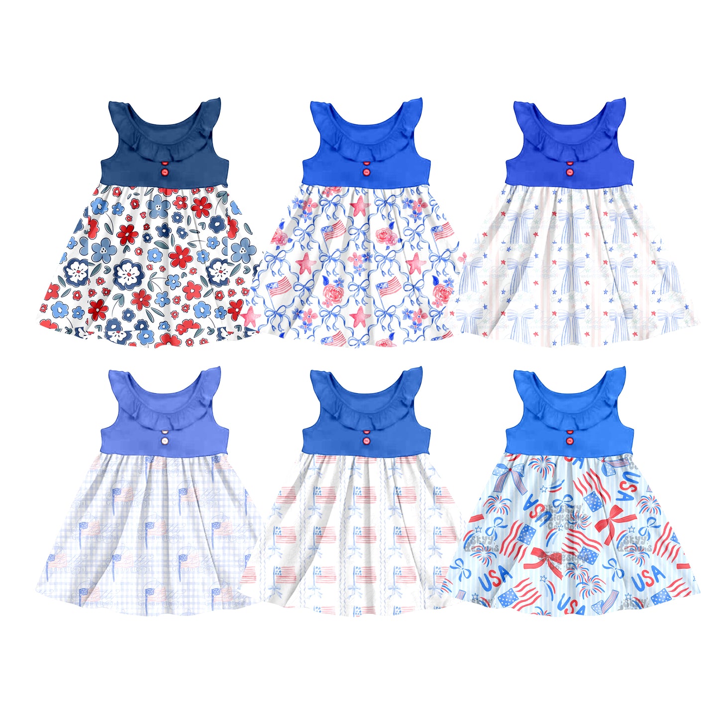 3.24 custom each style moq 5eta 4-6week Sibling Sister baby girls short sleeve dress and dress 6 match design
