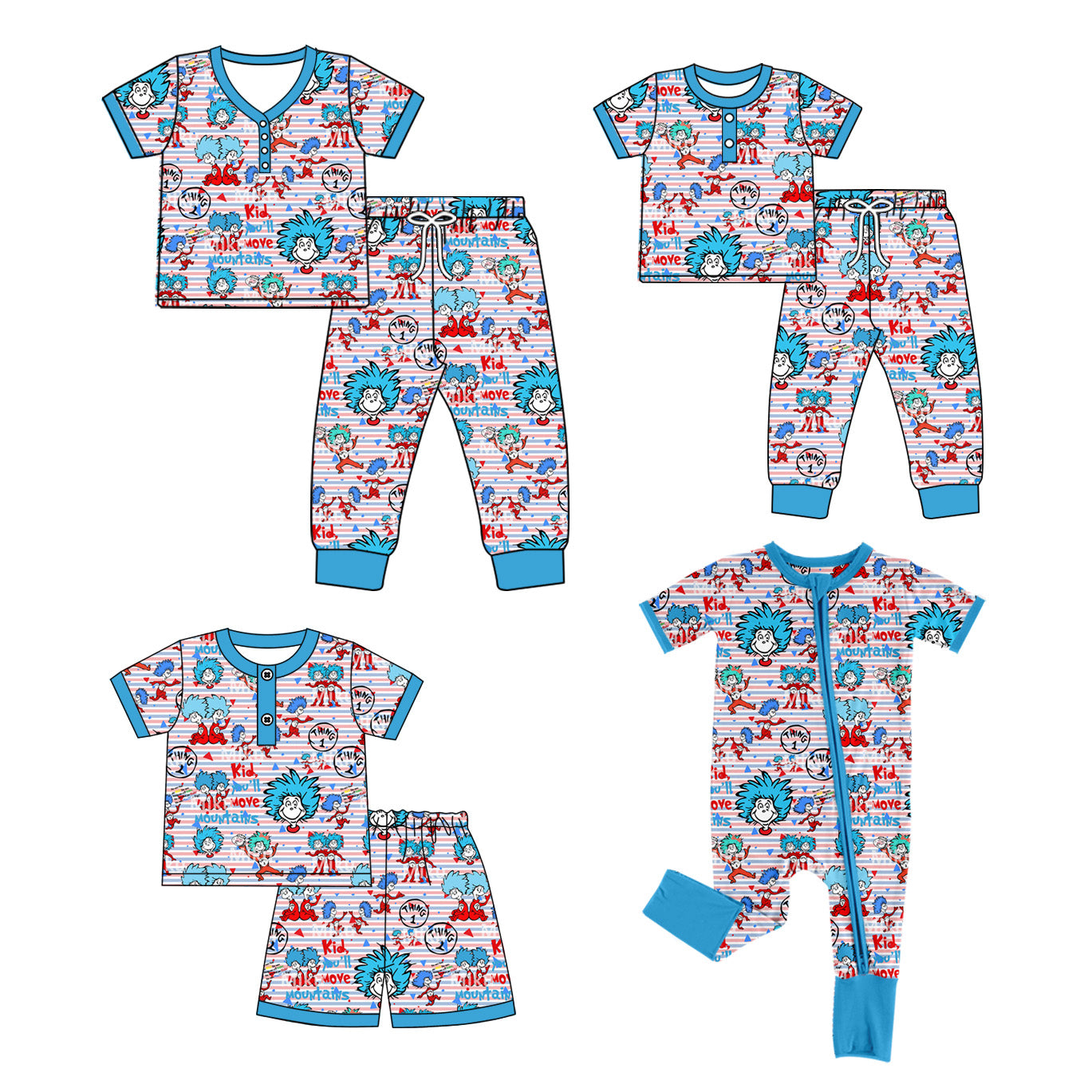 11.28 custom each style moq 5eta 4-6week Sibling Sister dr seuss baby girl sets and sets 2 and shorts sets and rompers match family design