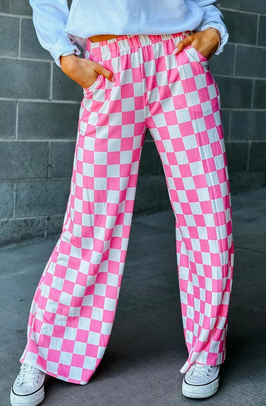 RCustom moq 5 each style eta 6-7weeks Adult female plaid long pants-25.8.9
