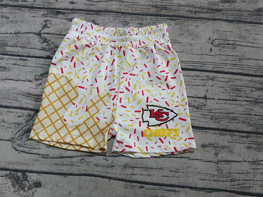Custom moq 3 eta 6-7weeks kids clothes Gold white Beach Summer Shorts