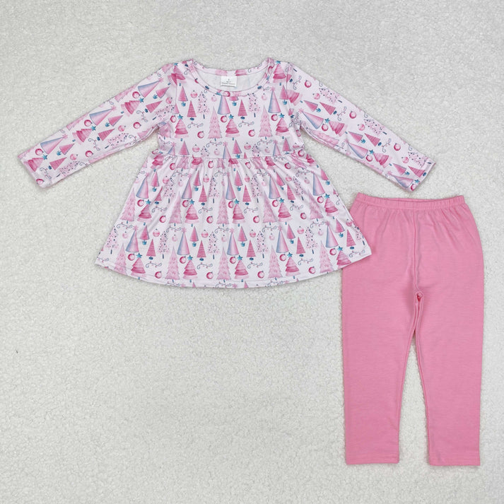 RTS NO MOQ Sibling baby girl clothes Christmas bow long sleeve pants Sets
