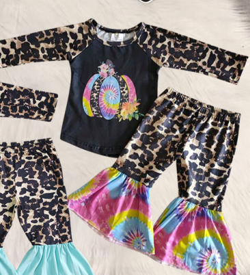 RTS NO MOQ Sibling baby girls clothes halloween long-sleeved trousers suit
