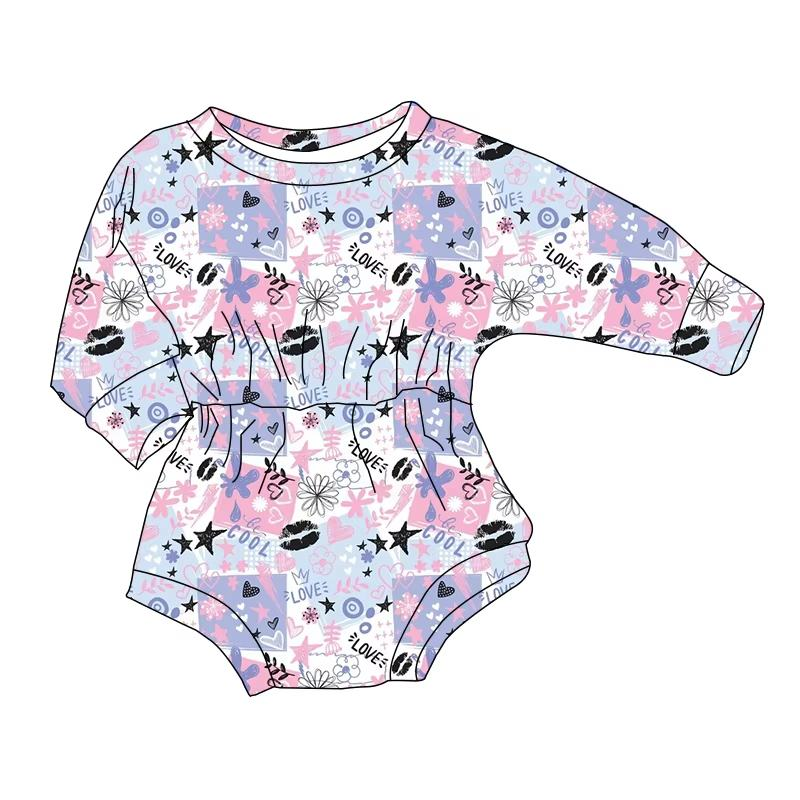 Custom moq 5 each style eta 6-7weeks baby boy clothes cow head long sleeve romper 6-25.8.7