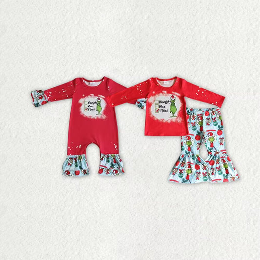 RTS NO MOQ LR0193 GLP0294 White Polka Dot Red Long Sleeve Climbing Suit & Long Sleeve Suit