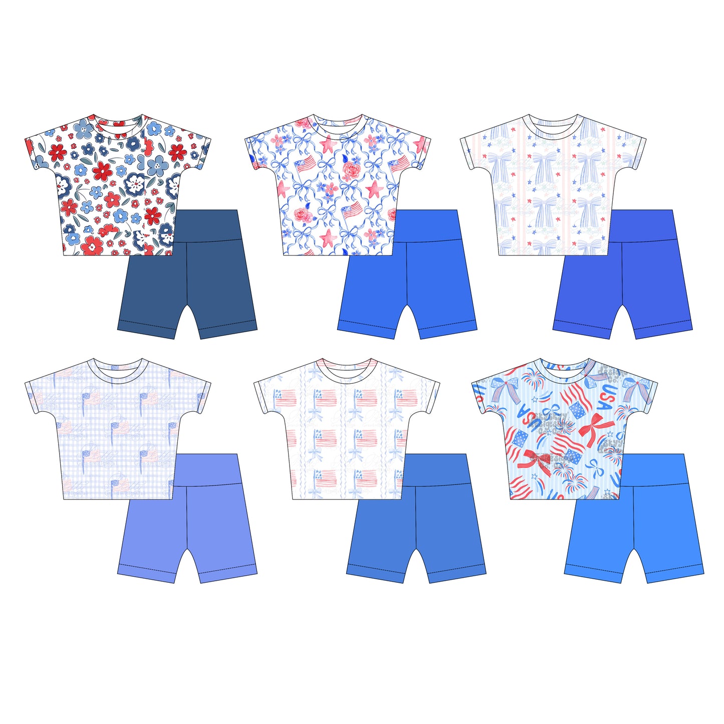 3.24 custom each style moq 5eta 4-6week Sibling Sister baby girls short sleeve set and set 6 match design