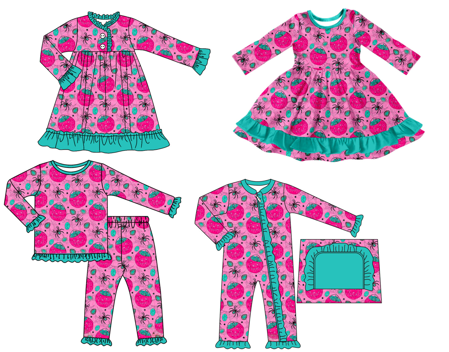 25.7.3 custom each style moq 5 eta 4-6week Sibling Sisters baby girl long sleeve pants sets and romper and dress 1 and dress 2 match family design