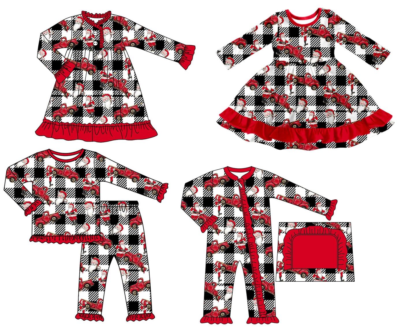 25.7.8 custom each style moq 5 eta 4-6week Sibling Sisters Christmas baby girl long sleeve pants sets and romper and dress 1 and dress 2 match family design