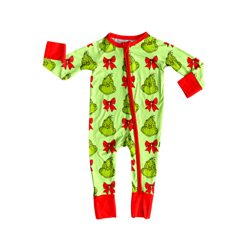 25.8.30 custom each style moq 5eta 4-6week Sibling Sisters Christmas green baby girl long sleeve pants sets and dress and rompers match family design