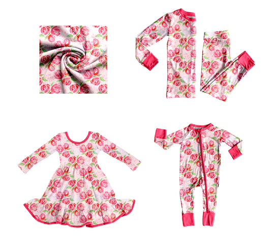 25.9.6 custom each style moq 5eta 4-6week Sibling Sisters floral baby girl long sleeve pants sets and dress and rompers match family design