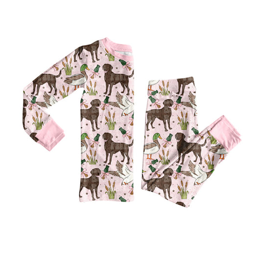25.8.28 custom each style moq 5eta 4-6week Sibling Sisters puppy duck baby girl clothes long sleeve pants sets and romper match family design