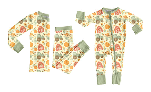 25.5.26 custom each style moq 5eta 4-6week Sibling Sisters farm baby boy long sleeve pants sets and rompers match family design