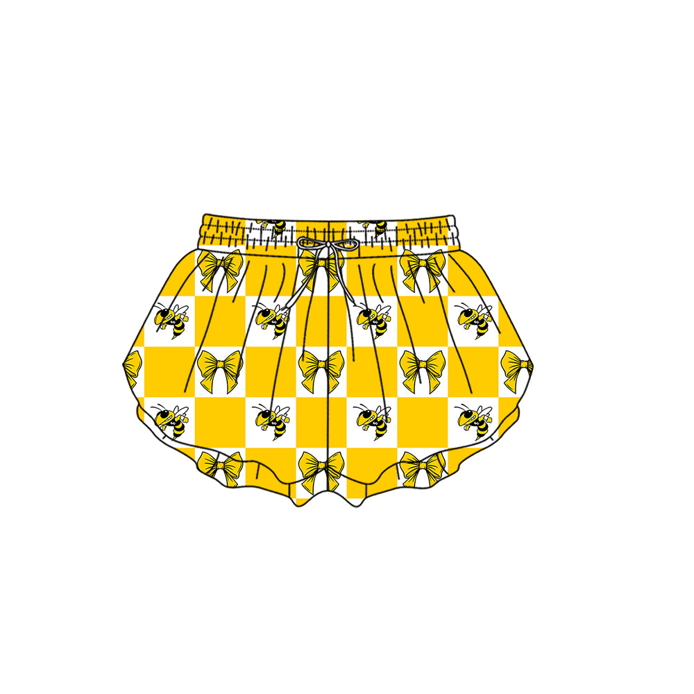 Custom moq 5 mix size milk silk summer teams Baby Girl Yellow Sleeveless Top Skirts Set Dress And Shorts Yoga Checked Outfit Boy's Checked Short-Sleeved Polo Shirt And Romper