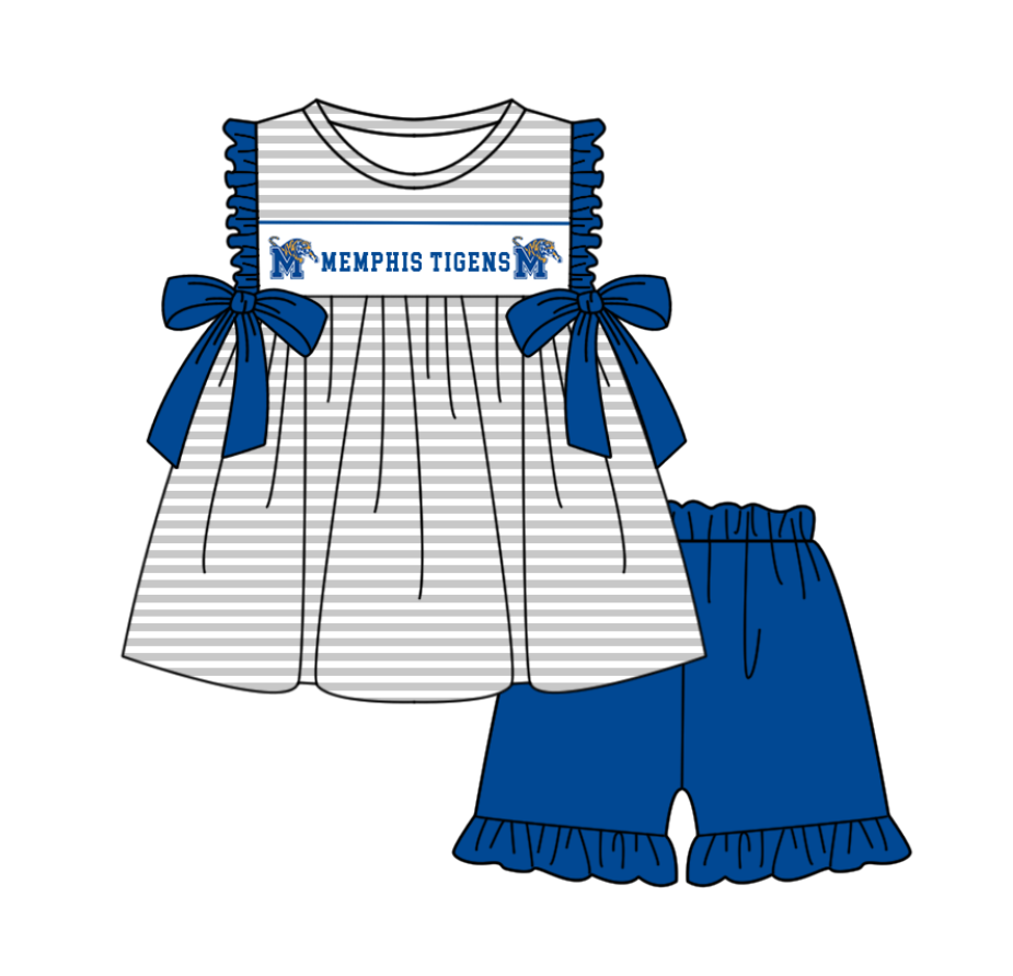 Custom moq 5 mix size milk silk summer teams baby boys girl clothes blue short sleeve shorts sets 2 and brief sets and dress and rompers 2