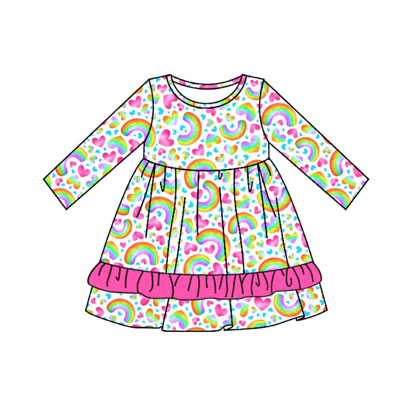 8.15 custom each style moq 5eta 4-6week Sibling Sister colorful baby girl sets and dress and rompers match family design